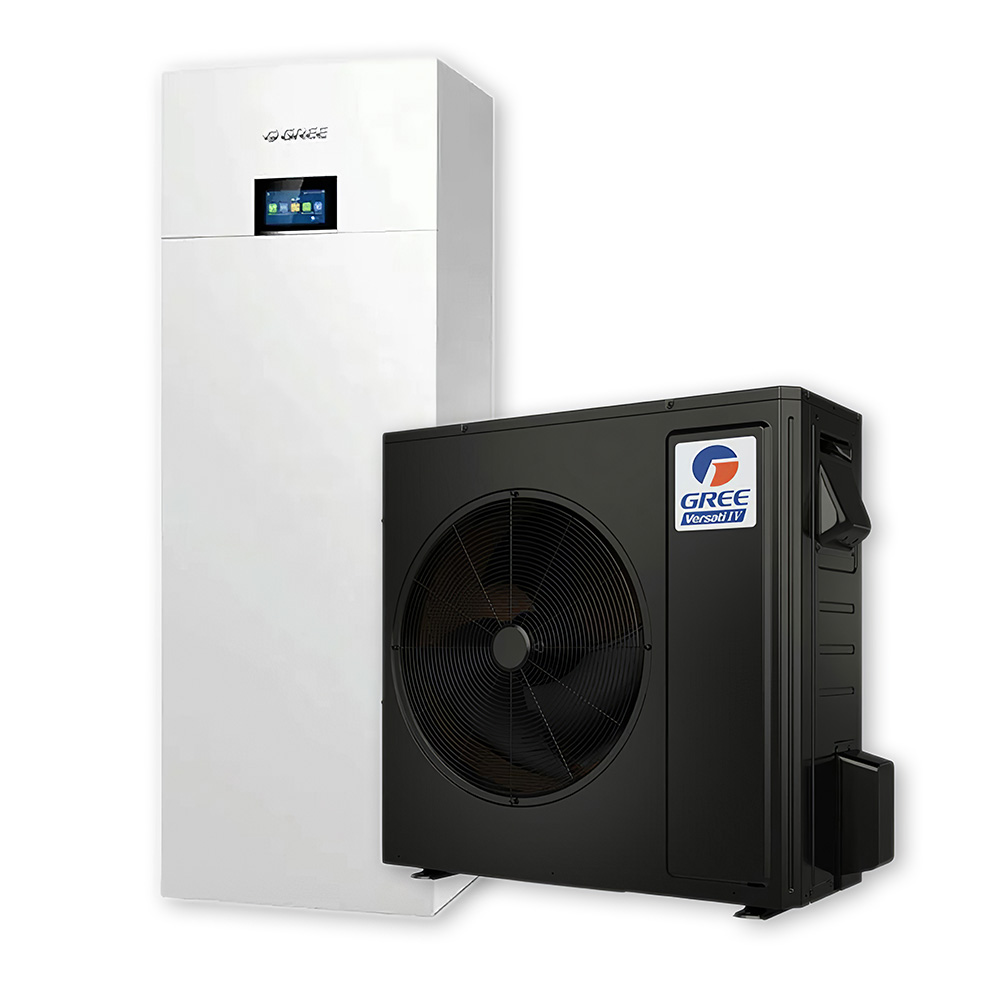 Gree Versati IV DUO šilumos siurblys, Oras/Vanduo, su integruota 185 l talpa, 10,2/10,2 kW