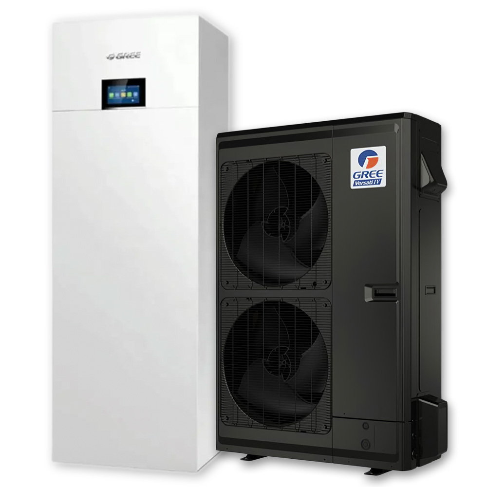 Gree Versati IV DUO šilumos siurblys, Oras/Vanduo, su integruota 185 l talpa, 12,2/12,5 kW