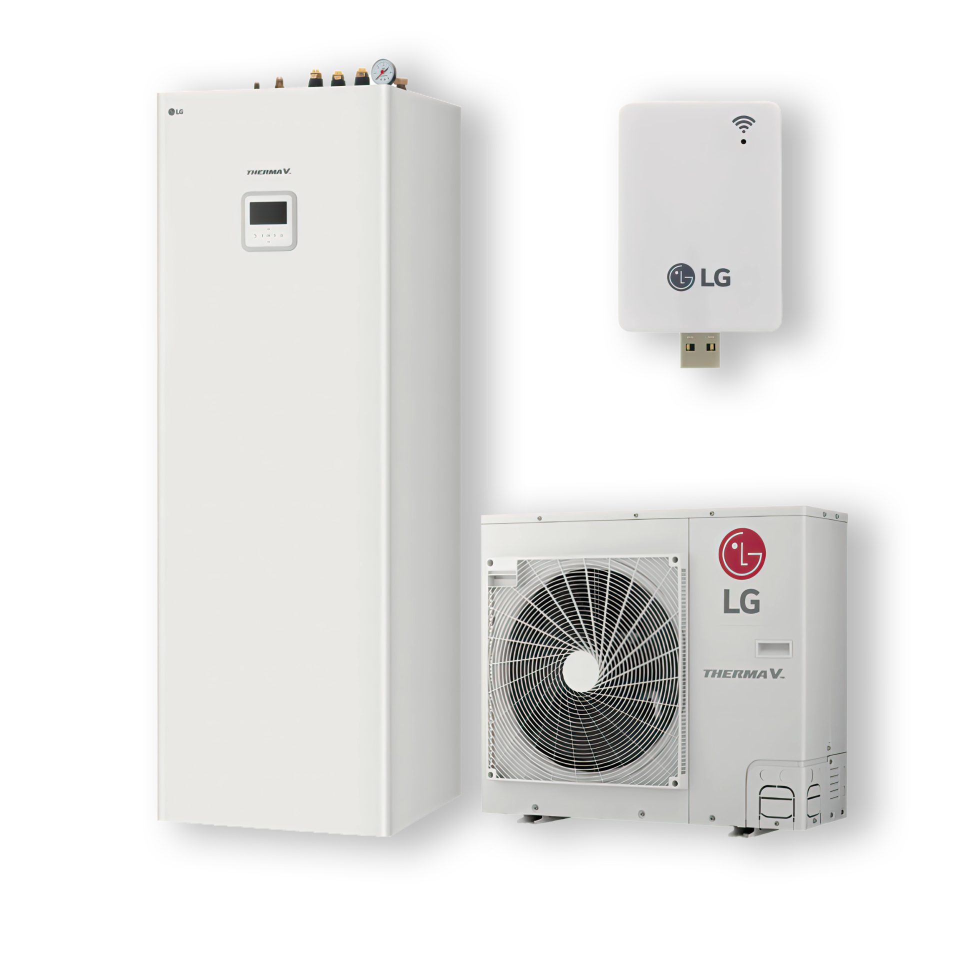 LG Therma V HU051MR/ HN0916T šilumos siurblys, Oras/Vanduo, su integruota 200 l talpa, 5,5 kW - 2